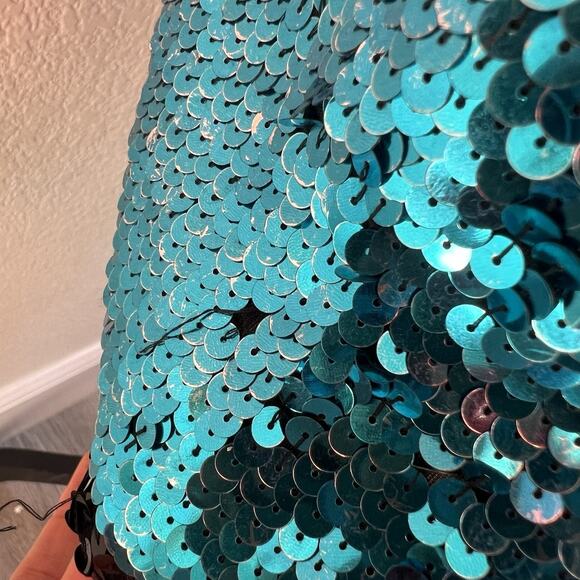 A.J. Bari Vtg Multicolor Colorblock Sequin Tank Dress 4 Festival Cocktail Party - Picture 8 of 10